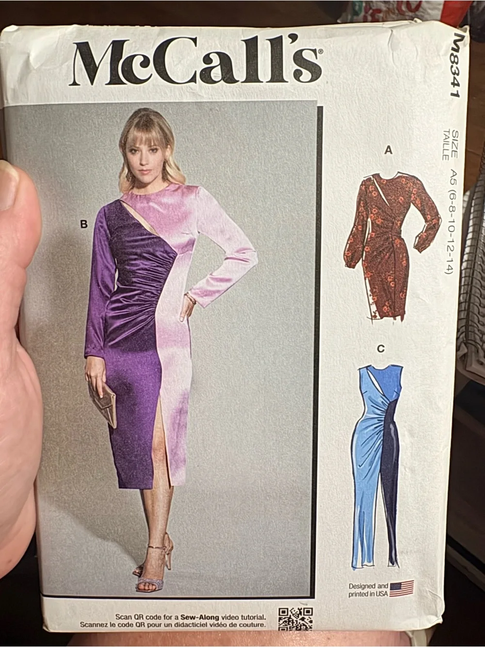 BN UNCUT MCCALL'S 8341 A5 SEWING PATTERNS FORMAL DRESSES